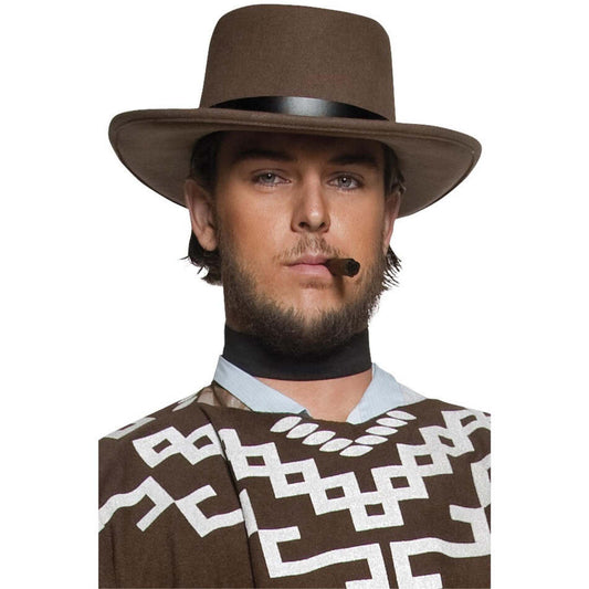 Authentic Western Wandering Gunman Hat Adult Brown Costume Accessory 1