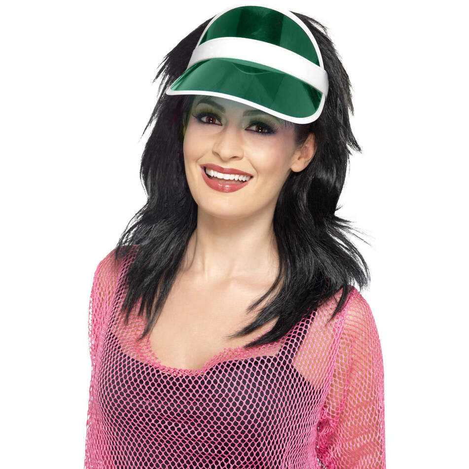 80s Sun Visor Green Adult Costume Accessory 1
