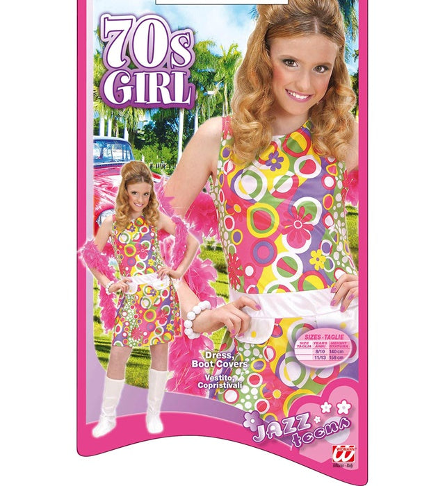 70S Girl  Dress, Boot Covers 