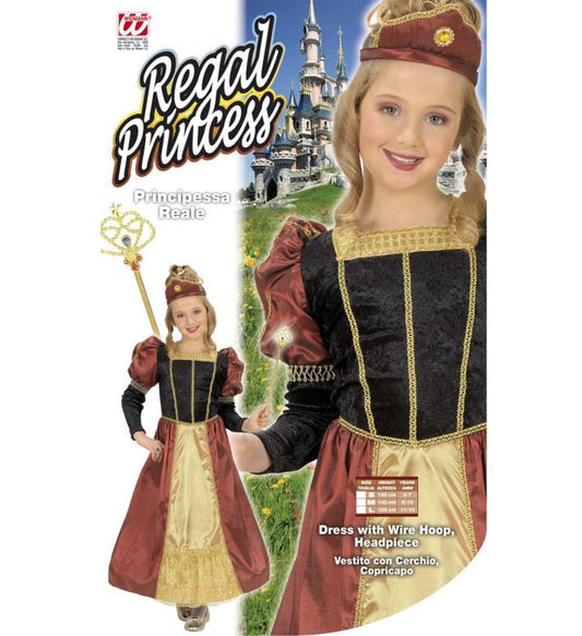 Regal Princess  Dress With Wire Hoop, Headpiece 