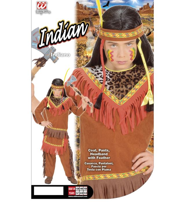 Indian  Coat, Pants, Headband With Feather 