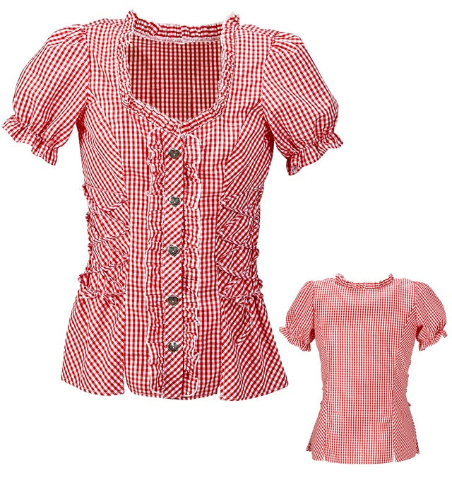 Red Chequered Blouse