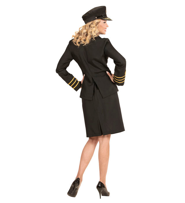 Navy Officer  Jacket, Mock Shirt With Tie, Skirt, Hat 