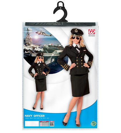 Navy Officer  Jacket, Mock Shirt With Tie, Skirt, Hat 