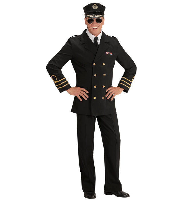 Navy Officer  Jacket, Mock Shirt With Tie, Pants, Hat 