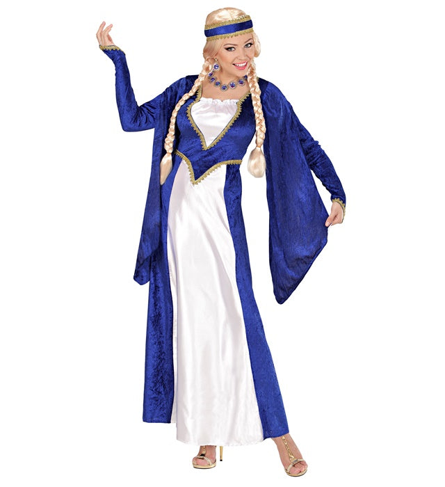 Renaissance Queen Velvet - Blue -  Dress, Headpiece 