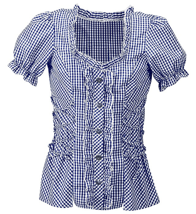 Blue Chequered Blouse
