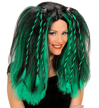 Katsumi Wig In Polybag - 4 Colors Ass.: Red, Blue, Pink, Green