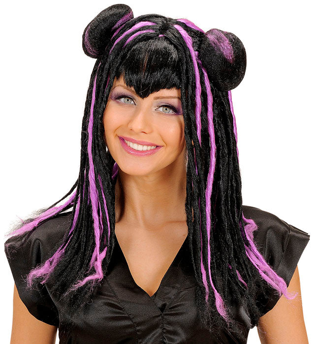Mitsuko Wig In Polybag - 4 Colors Ass.: Red, Blue, Purple, Green
