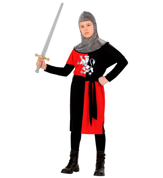 Medieval Warrior - Red  Coat, Belt, Hood 