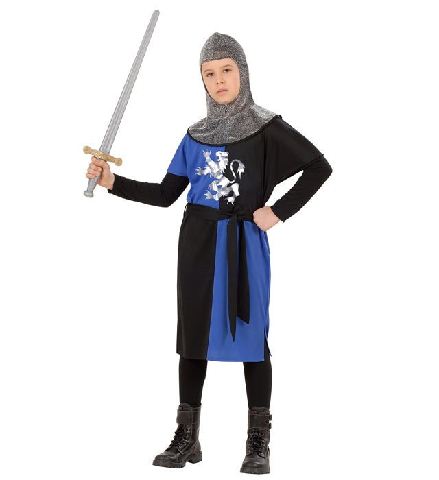 Medieval Warrior - Blue  Coat, Belt, Hood 