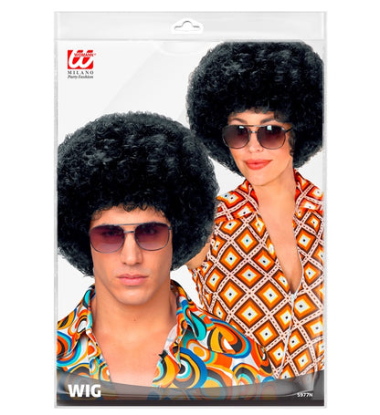 Black Unisex 70S Disco Wig In Polybag
