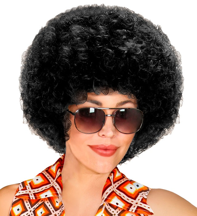 Black Unisex 70S Disco Wig In Polybag