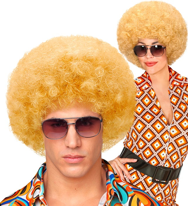 Blonde Unisex 70S Disco Wig In Polybag