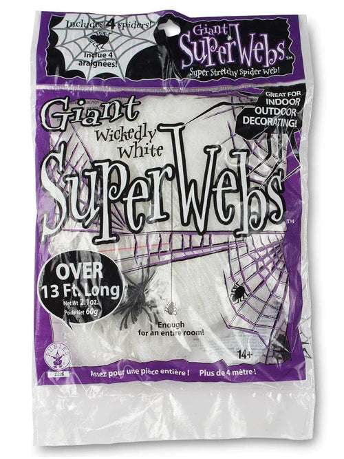 60 gram White Spiderwebs with 4 Spiders 1
