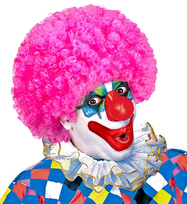 Clown Wig In Polybag - 6 Colors Ass.: Green, Yellow, Purple, Blue, Pink, Red