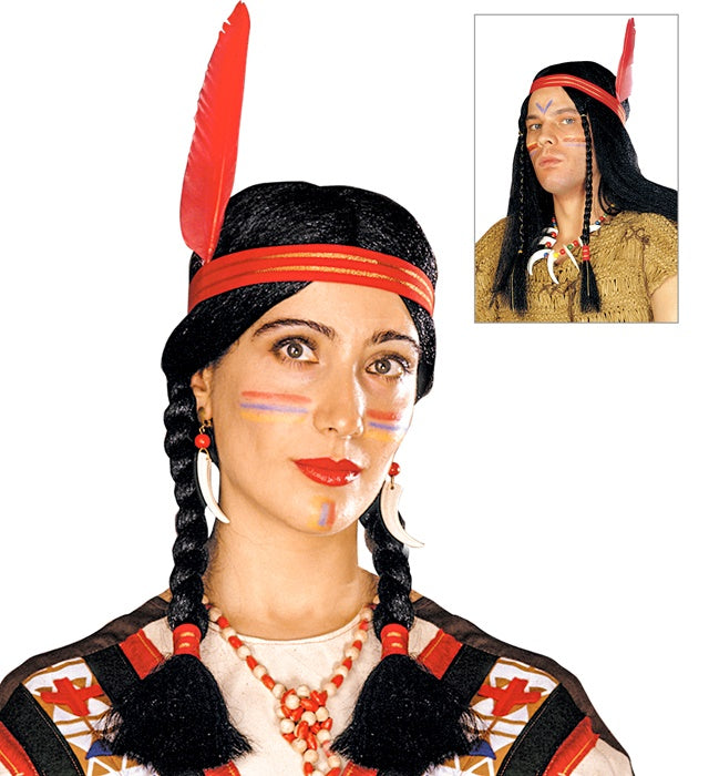 Indian Man & Woman Wig In Polybag - 2 Styles Ass.