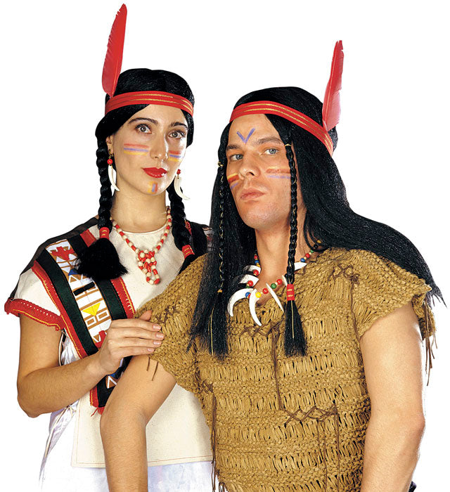 Indian Man & Woman Wig In Polybag - 2 Styles Ass.