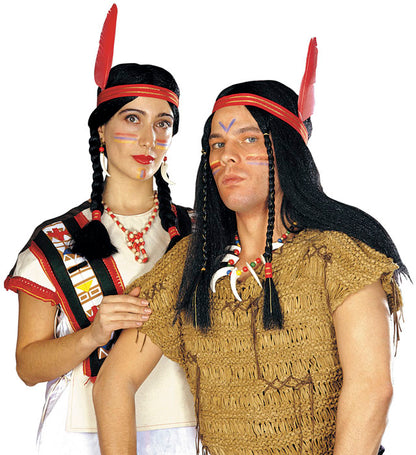 Indian Man & Woman Wig In Polybag - 2 Styles Ass.