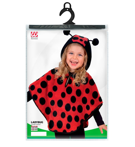 Plush Ladybug  Hooded Poncho 