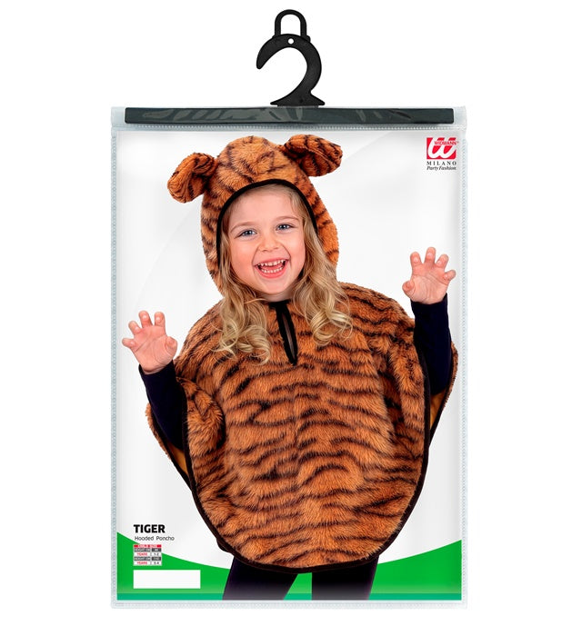 Plush Tiger  Hooded Poncho 
