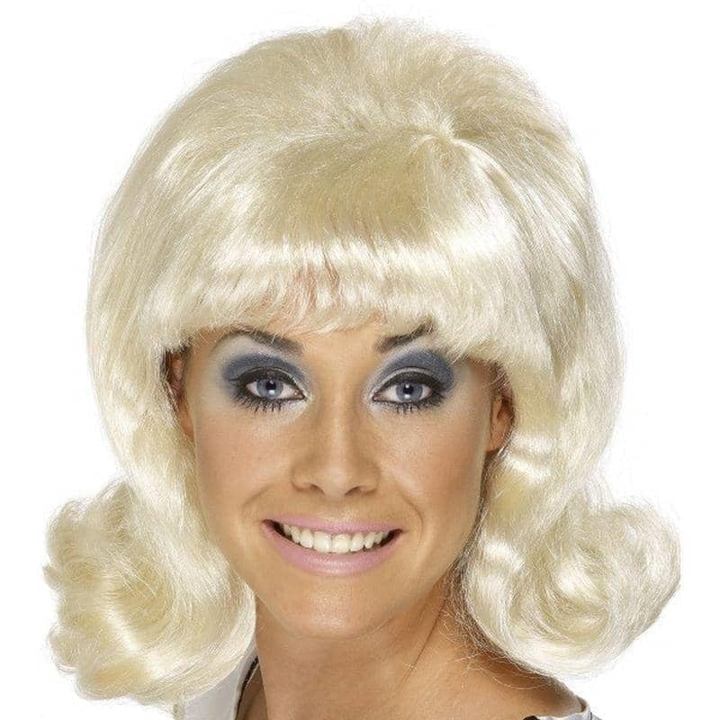 60s Flick Up Wig Adult Blonde Short 1