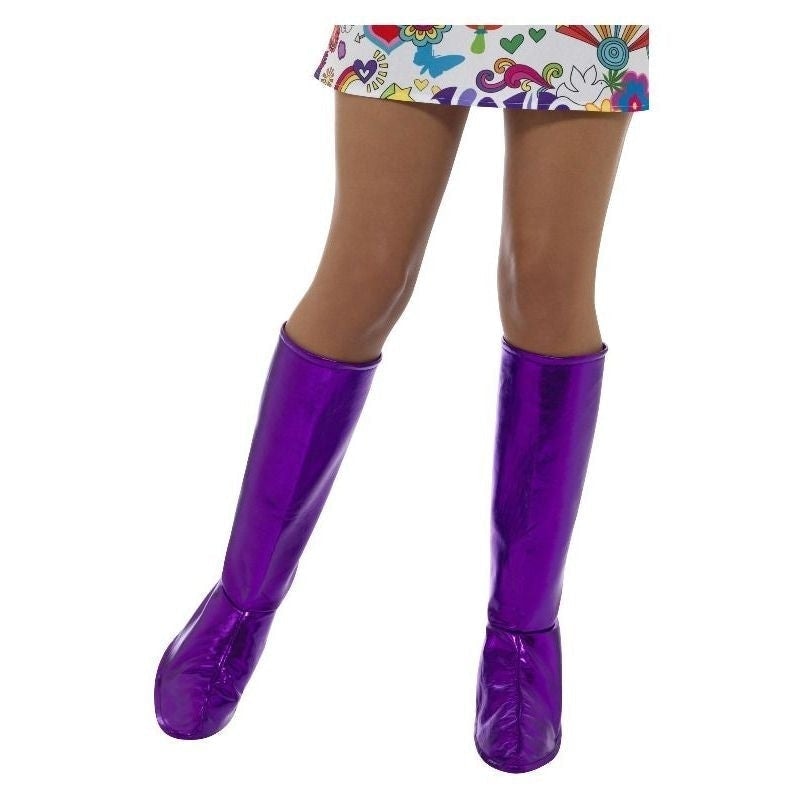 60s GoGo Boot Covers Adult Purple 2
