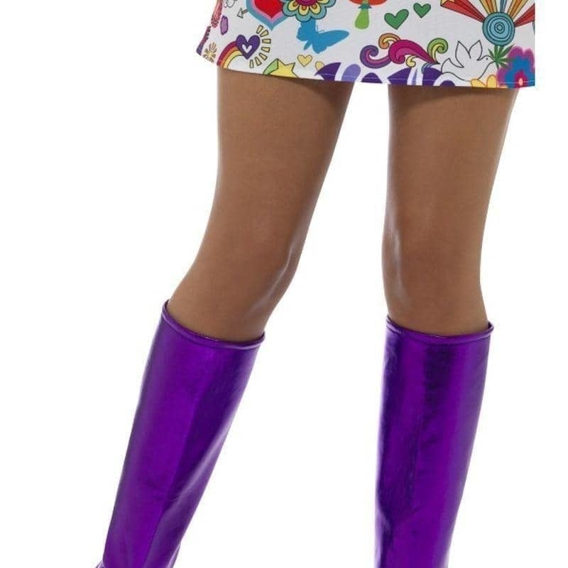 60s GoGo Boot Covers Adult Purple 1