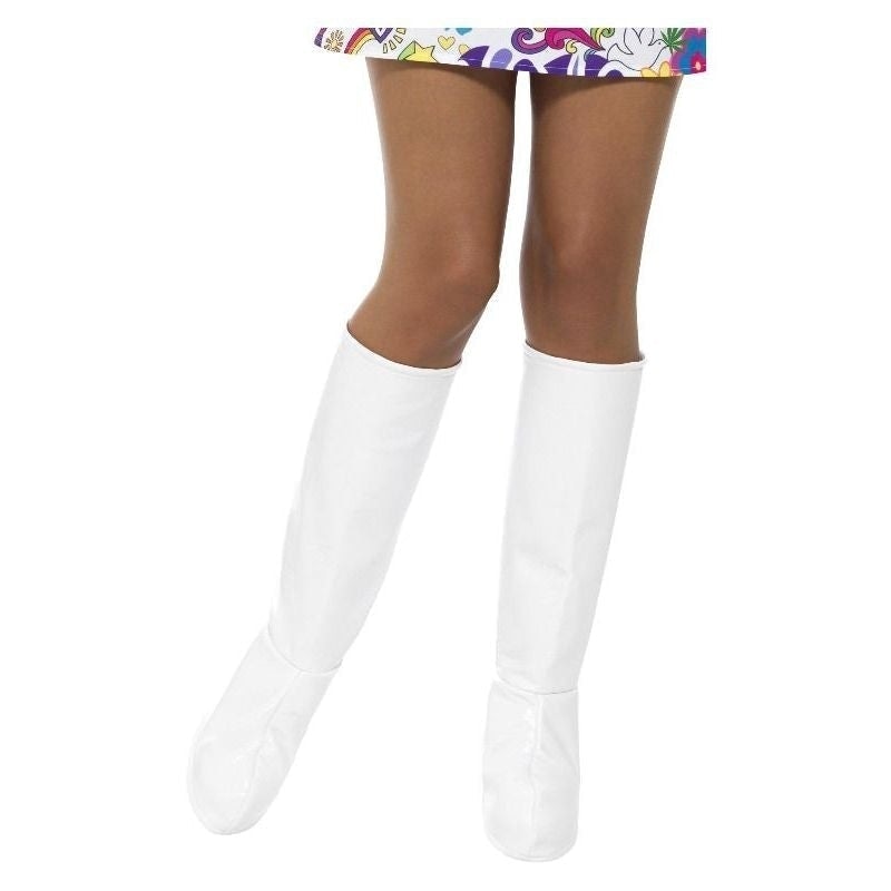 60s Gogo Boot Covers Adult White_1