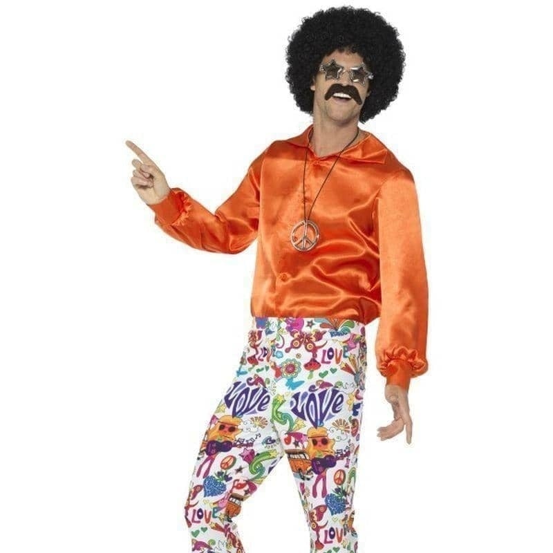 60s Groovy Flared Trousers Mens Adult Multicoloured Costume 2