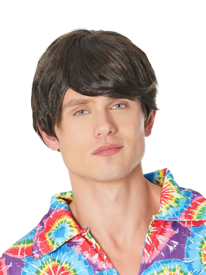 60s Male Wig Brown Beetles Hairstyle 2