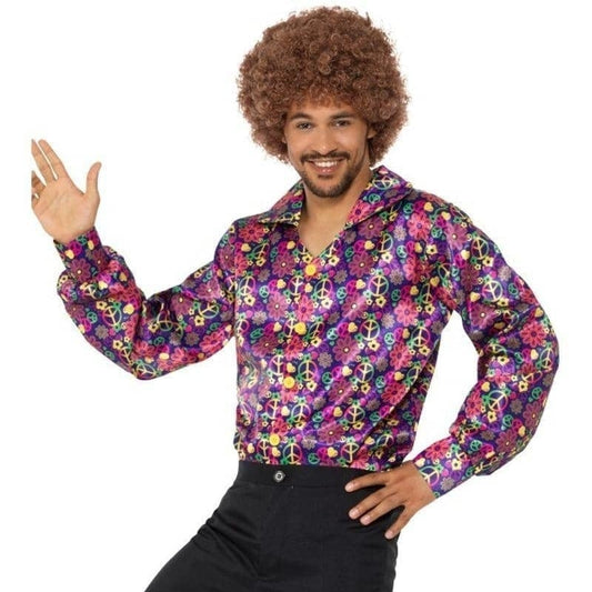60s Psychedelic CND Shirt Adult Multi Coloured 1