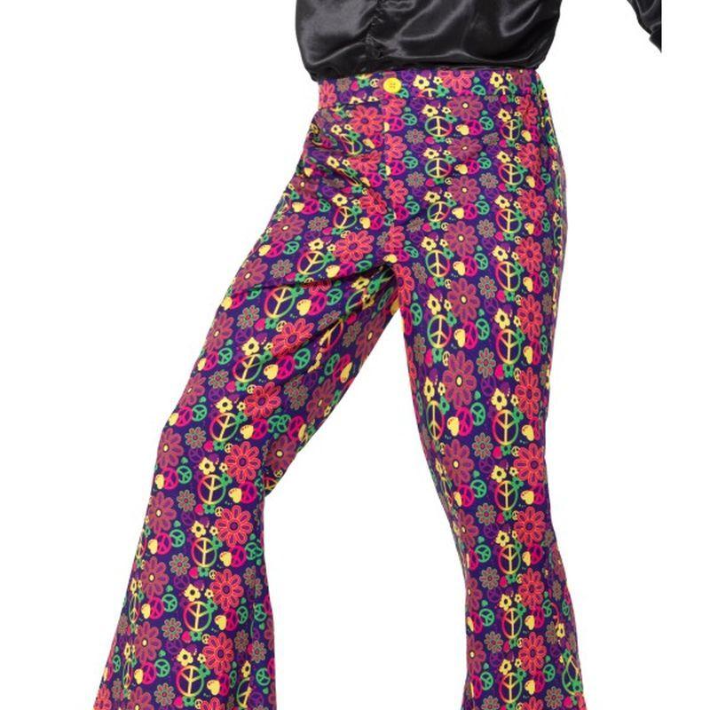 60s Psychedelic Cnd Flared Trousers Mens Adult Multi 1