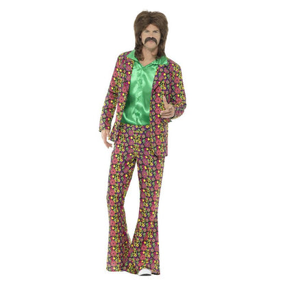 60s Psychedelic Costume CND Suit Multi-Coloured Adult 1