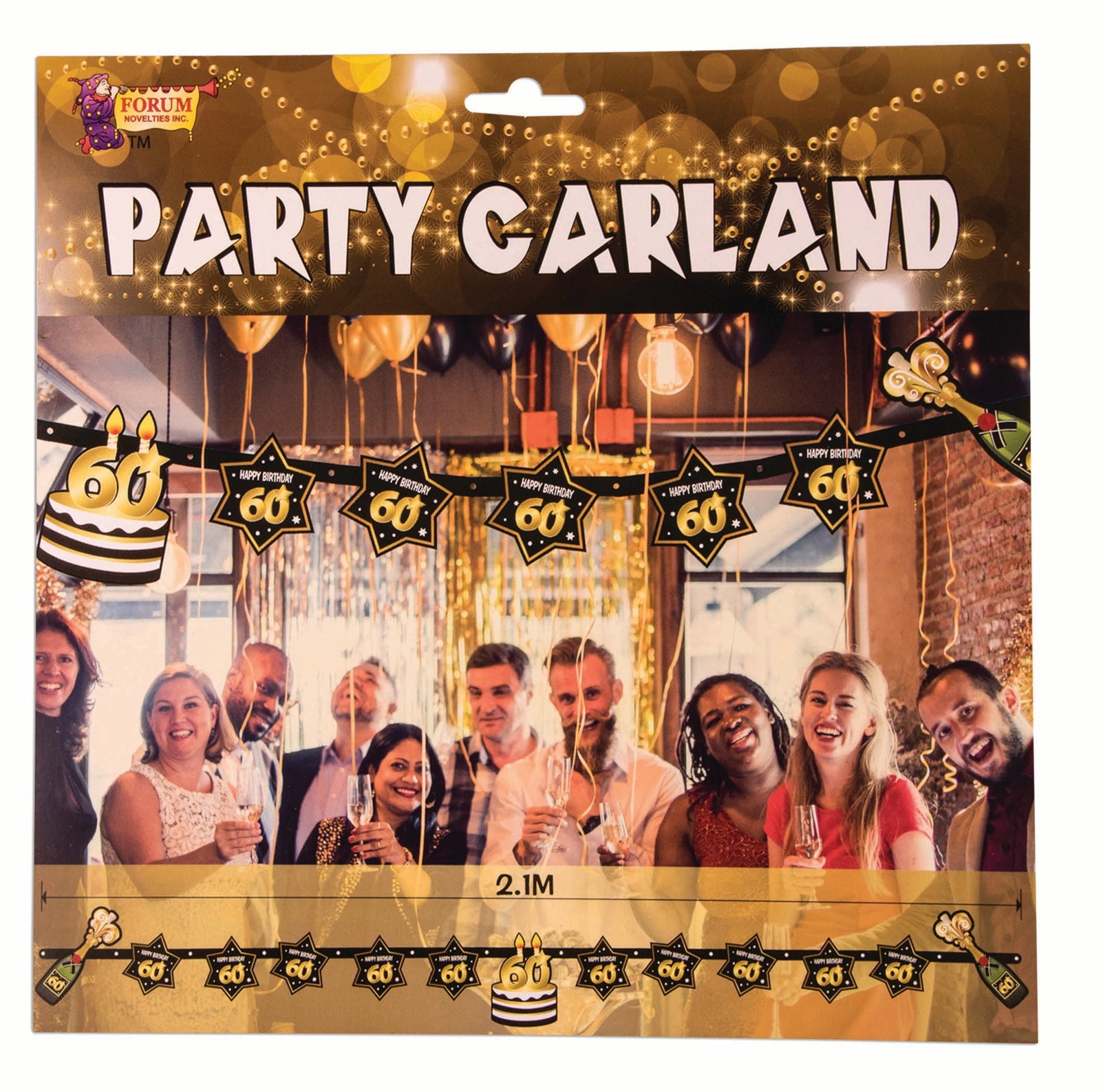 60th Birthday Party Garland Milestone Decoration 2.1m Banner 2