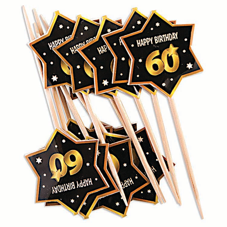 60th Birthday Party Picks Decoration 3
