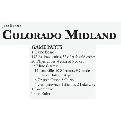 Rio Grande Games: Colorado Midland - Strategy Train Board Game, Build Rocky Mountain Railways, Build Your Fortune, Ages 12+, 3-5 Players, 45 Min 4