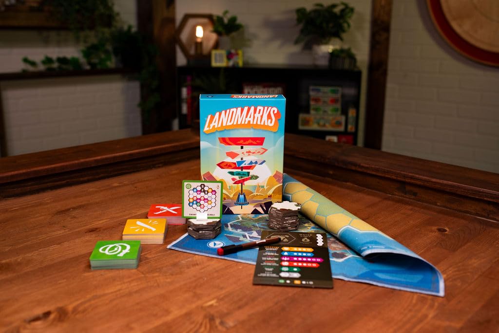 Landmarks | Cooperative Board Game for Adults and Kids | Fun Game for Family Game Night | Word Association Party Game | Ages 10 and up | 2-10 Players | Average Playtime 20 Minutes | By Floodgate Games 2