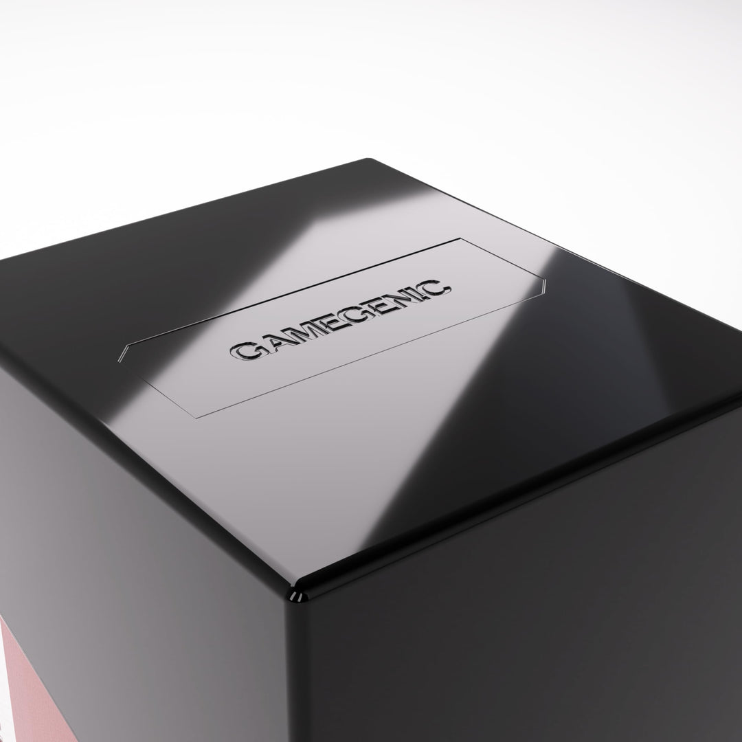 Gamegenic Bastion 100+ XL Deck Box - Compact, Secure, and Perfectly Organized for Your Trading Cards! Safely Protects 100+ Double-Sleeved Cards, Black/Clear Color, Made
