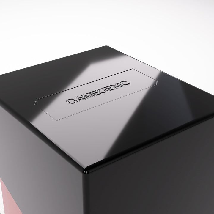Gamegenic Bastion 100+ XL Deck Box - Compact, Secure, and Perfectly Organized for Your Trading Cards! Safely Protects 100+ Double-Sleeved Cards, Black/Clear Color, Made