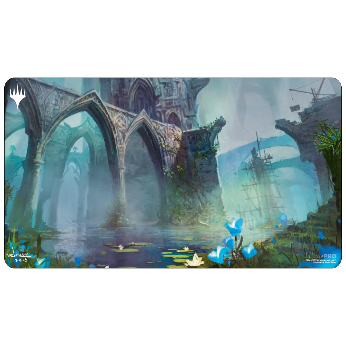 Ultra PRO - MTG Ravnica Remastered Playmat from The House Dimir, Protect Cards During Game Play or Reorganizing Commander Decks, Perfect use as Mouse Pad, Desk Mat for Home or Office 1
