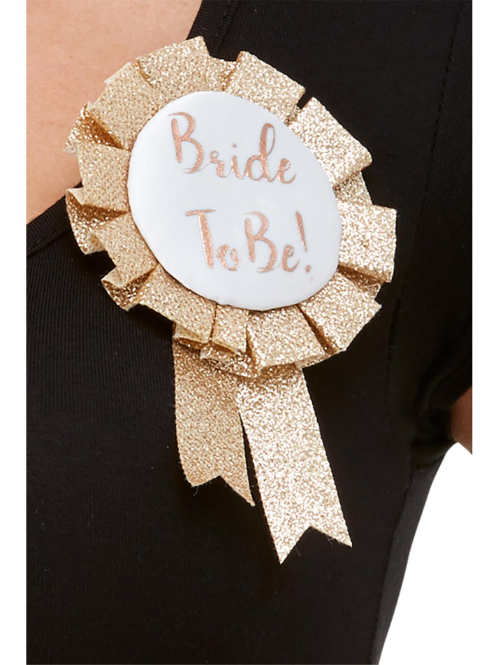 Bride To Be Rosette Rose Gold Wedding Hen Night Party Accessory 1