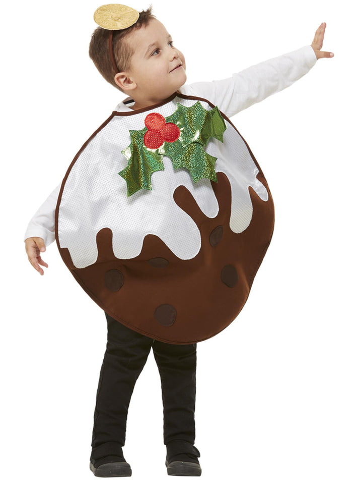 Glitter Christmas Pudding Toddler Costume Tabard and Headband 2