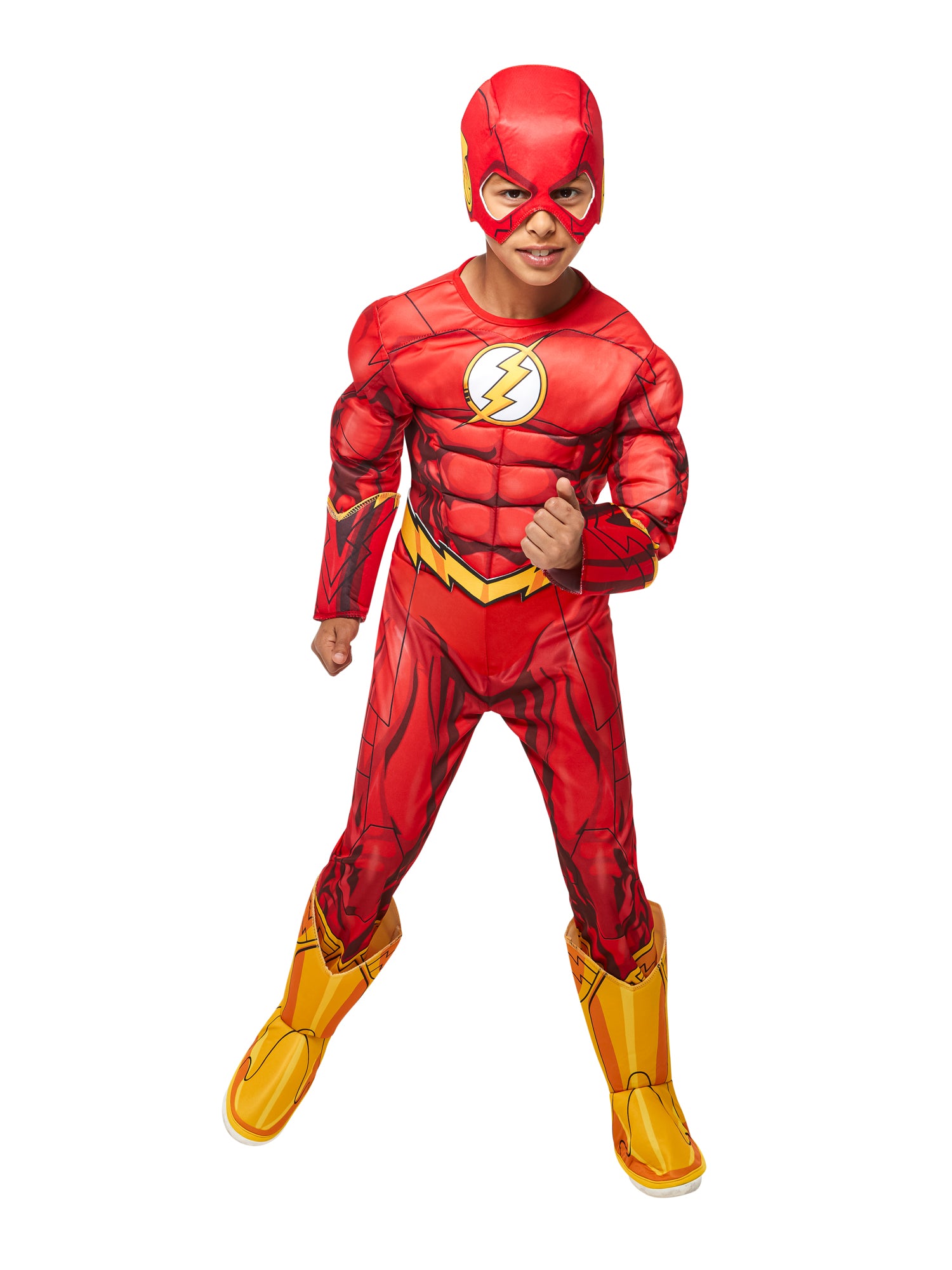 Flash Costume Photo Real Kids Deluxe Super Hero Suit 2