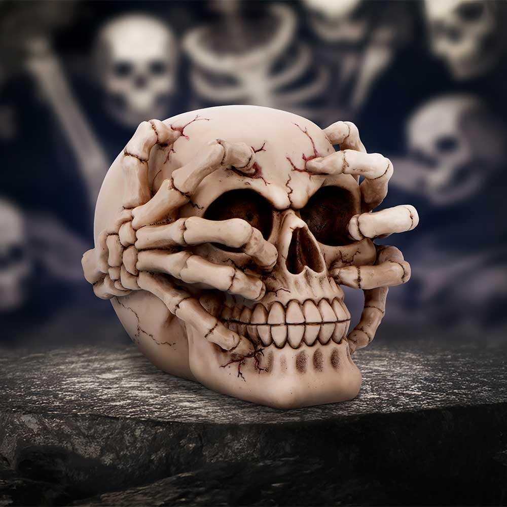 Cracked Decorative Resin Skull 15cm 7