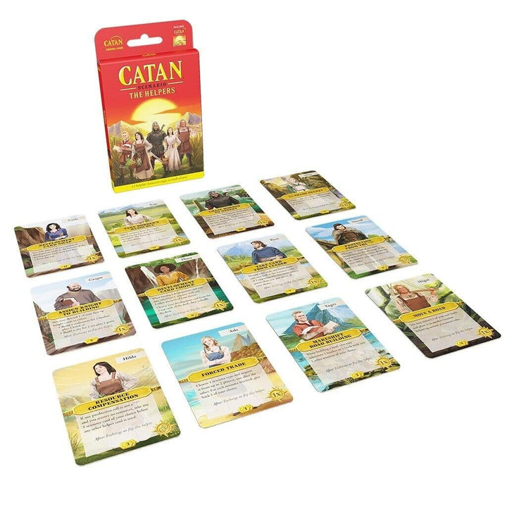 CATAN The Helpers SCENARIO EXPANSION- New Characters, Abilities, and Strategy for Your CATAN Adventures! Family Game for Kids & Adults, Ages 12+, 3-6 Players, 45-90 Min Playtime, Made by CATAN Studio