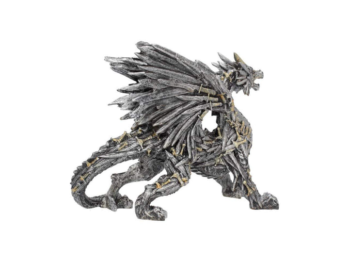 Swordwing Silver Dragon Sword Blade Figurine Small 20.5cm