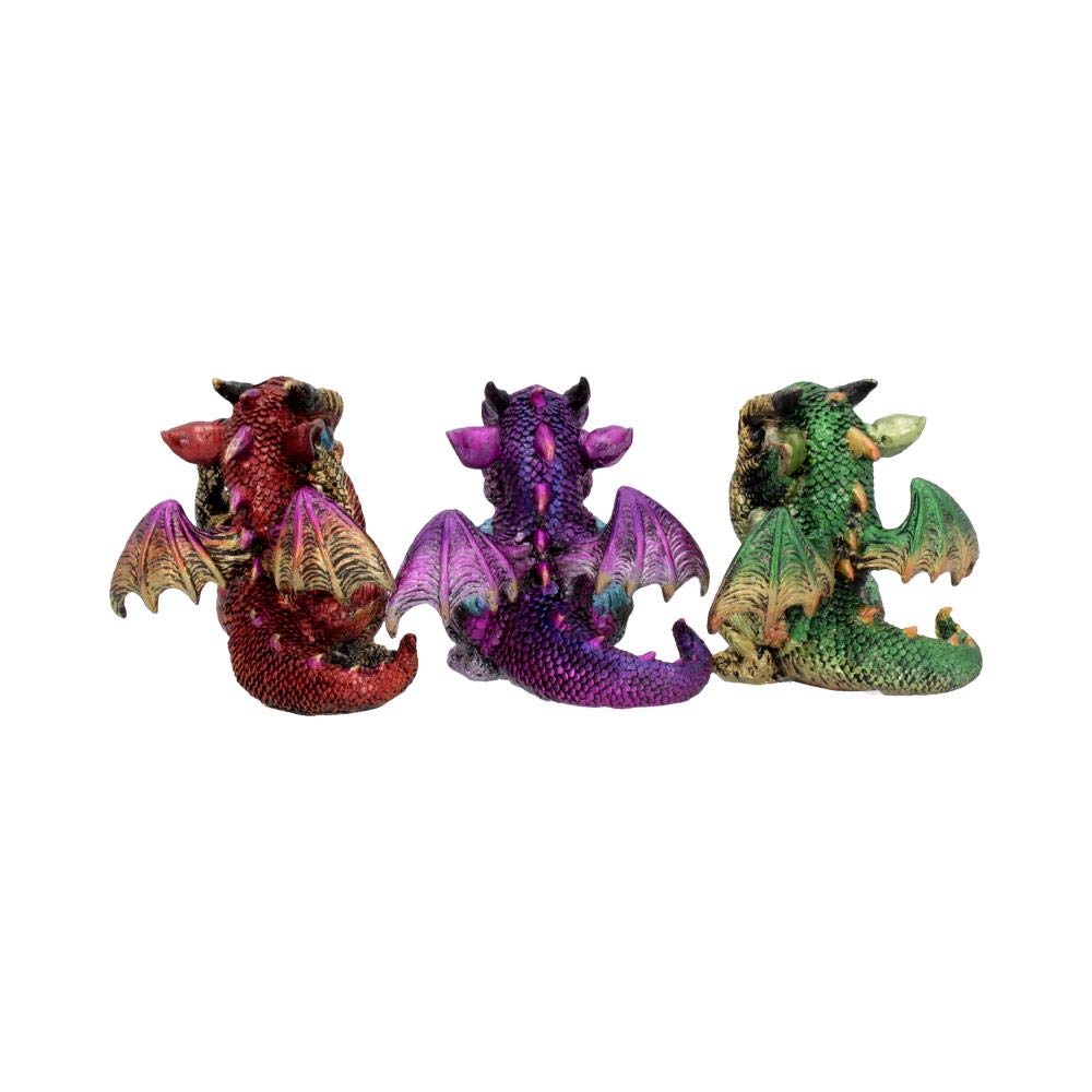 Three Wiselings Figurines Dragon Dragonling Ornaments 8.5cm