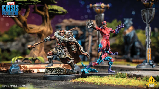 Atomic Mass Games Marvel: Crisis Protocol Klaw & M'Baku Character Pack - Wakanda's Powerhouse Duo! Tabletop Superhero Game, Ages 14+, 2 Players, 90 Minute Playtime, Made 2