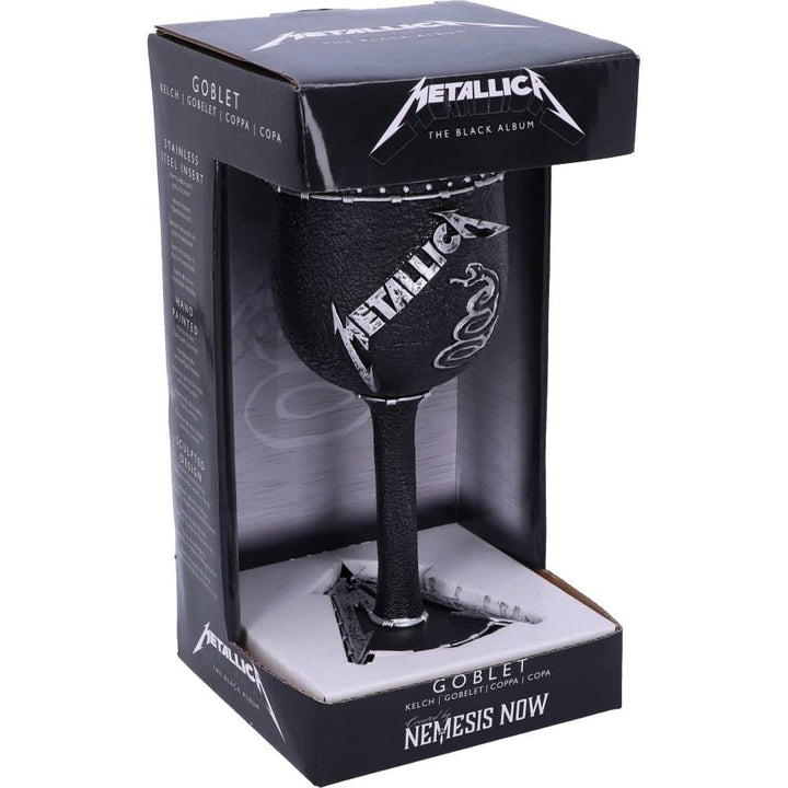 Metallica Black Album Goblet Wine Glass 18cm Officially Licensed